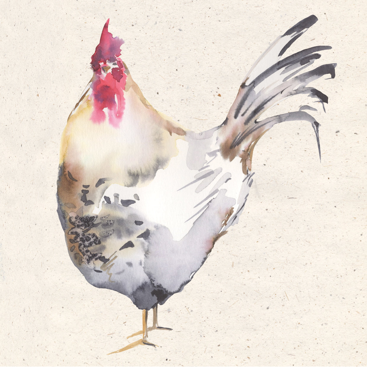 Watercolor Rooster 2