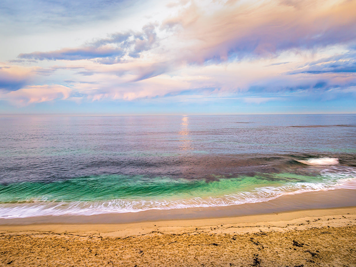 Pastel Sunrise Wipeout Beach