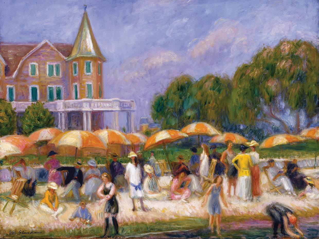 Beach Umbrellas at Blue Point (ca. 1915)