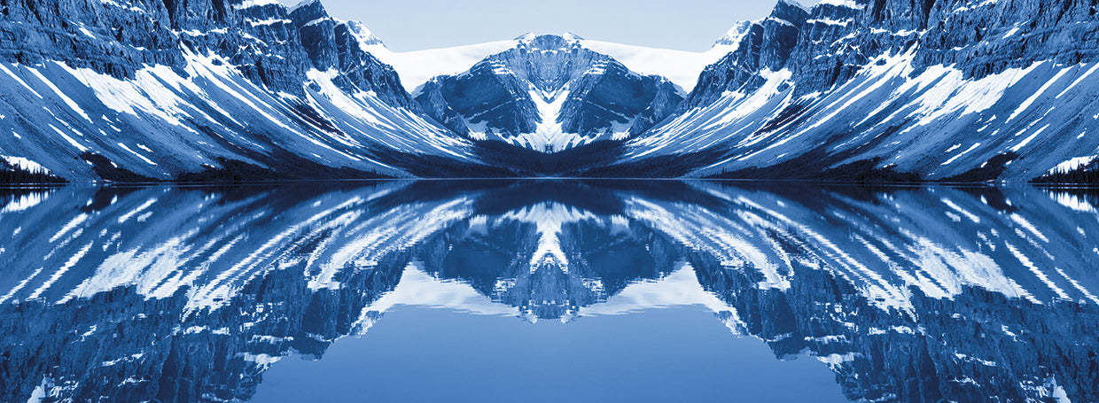 Reflejo de montañas en un lago, Bow Lake, Parque Nacional Banff, Alberta, Canadá 2 Lienzo