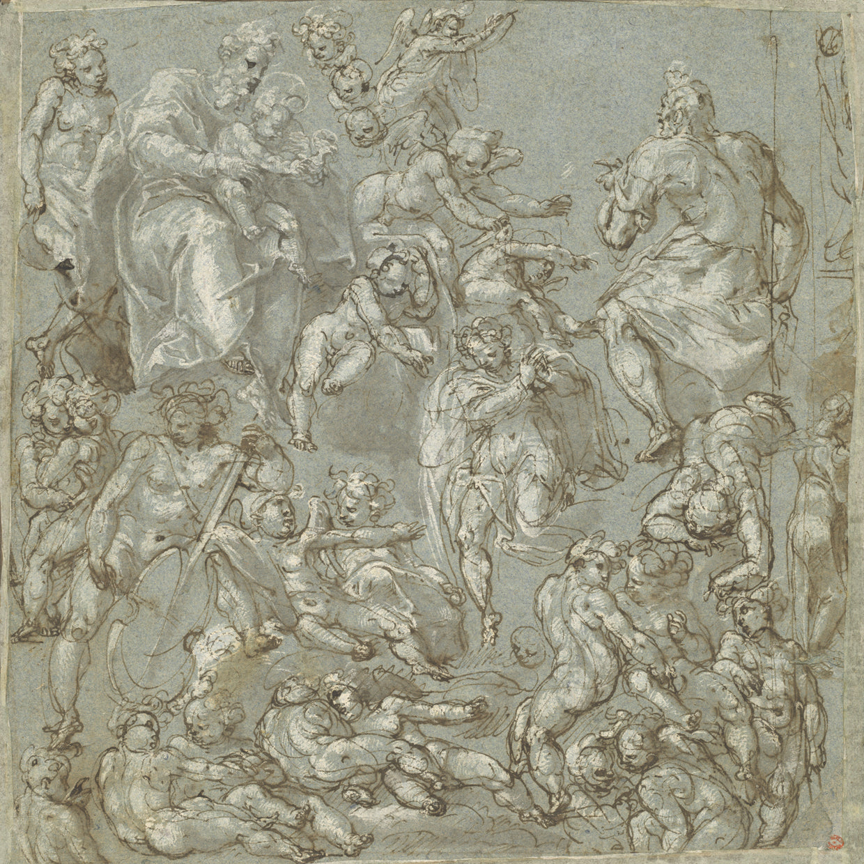 Saint Joseph and the Christ Child with Angels and Putti (1590-1600)