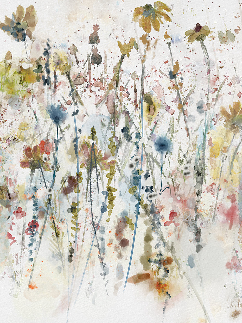 Watercolor Wildflowers Portrait II