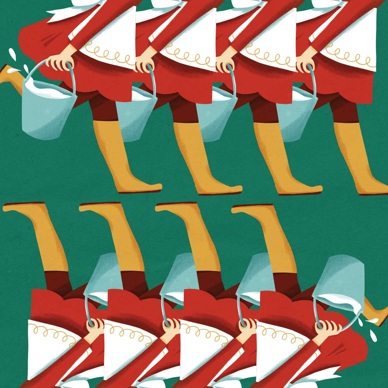 12 Days of Christmas 8 Maids Milking