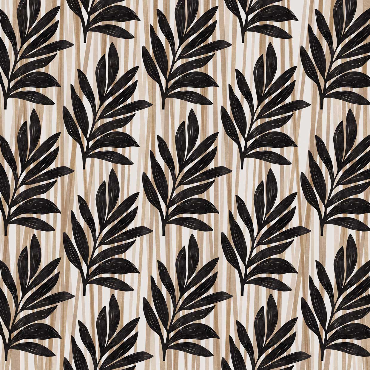 Charcoal Leaf Pattern