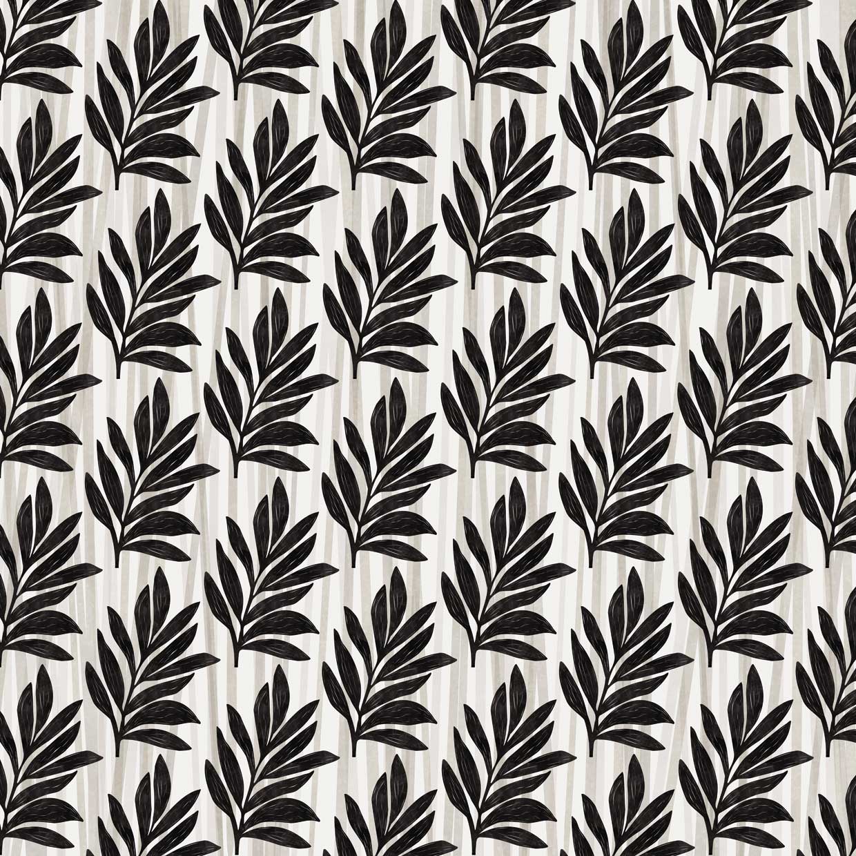 Monochrome Leaf Pattern