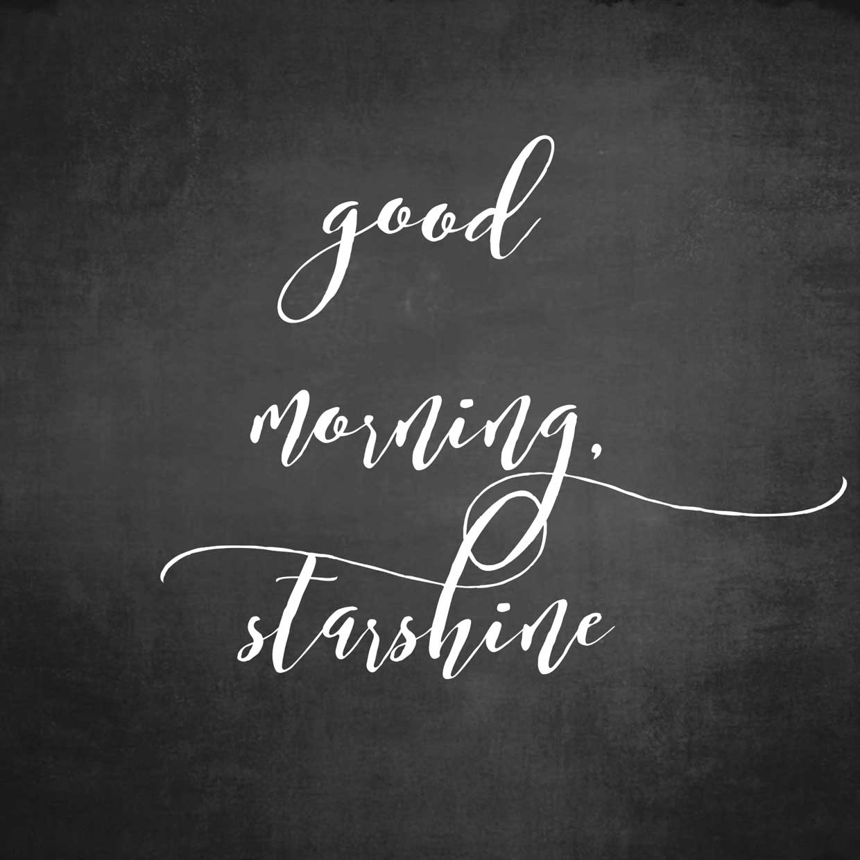 Wood Words Good Morning Starshine