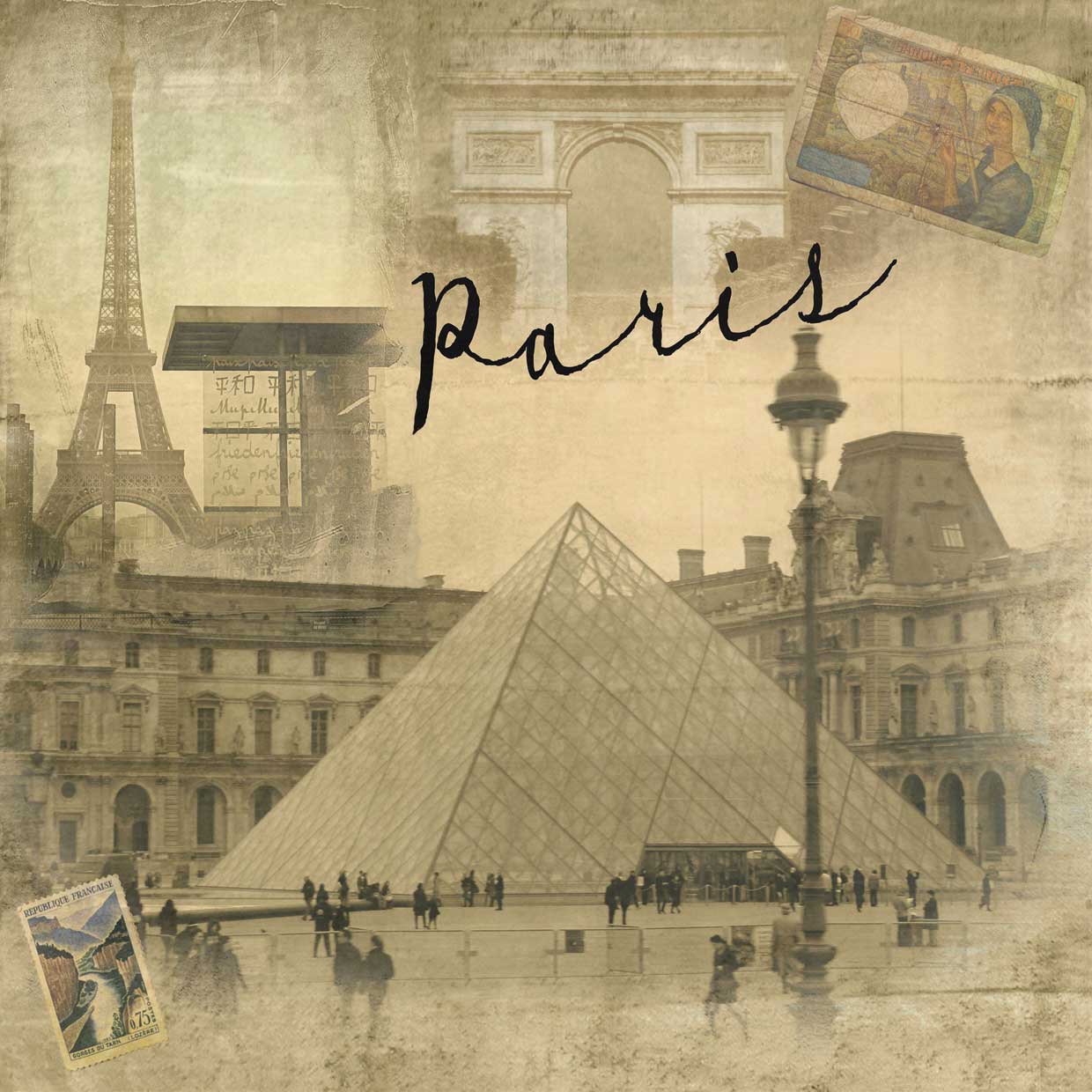 París vintage Lienzo