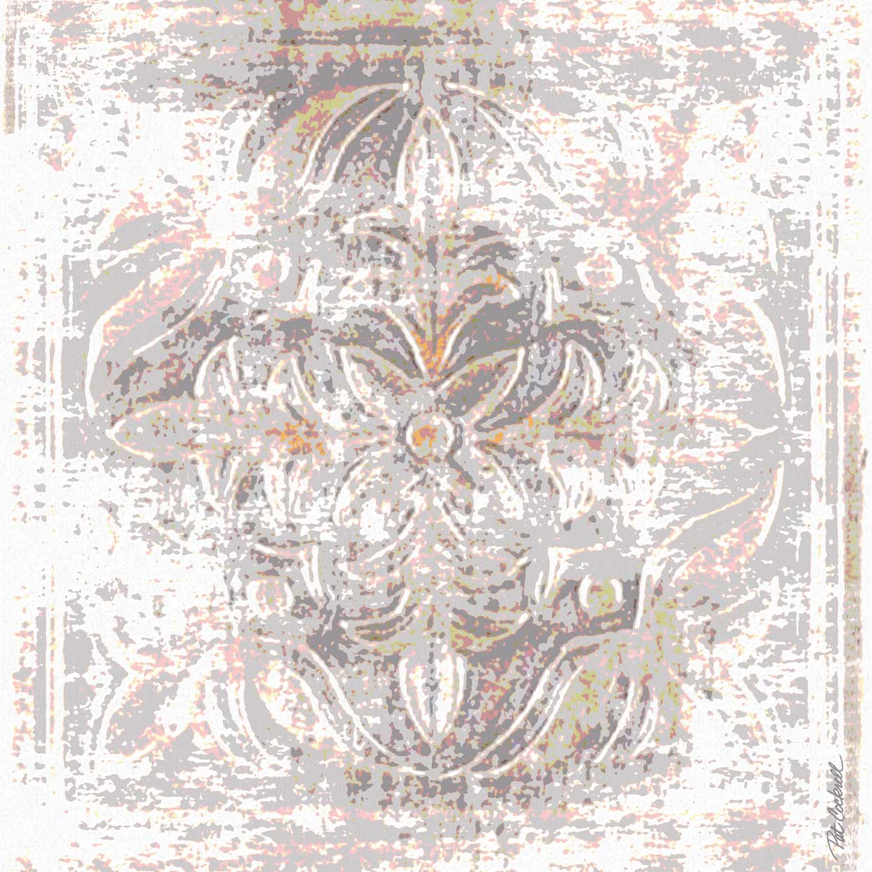 Alivio de azulejos de metal Lienzo