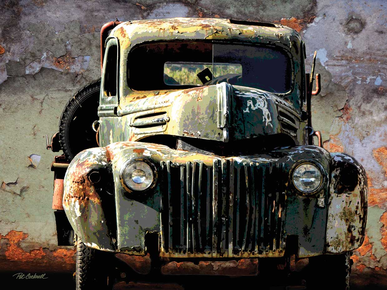 Viejo camión oxidado Lienzo