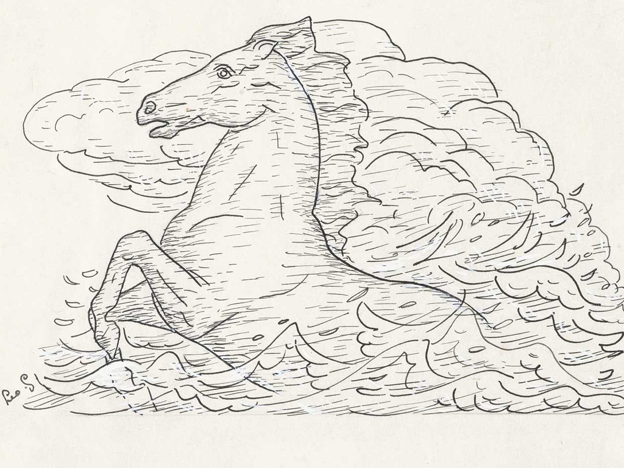 Caballo en el mar (1891) Lienzo