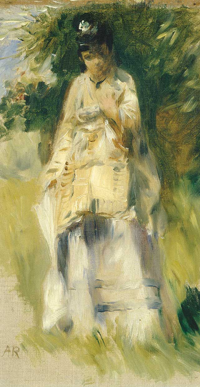 Woman Standing by a Tree