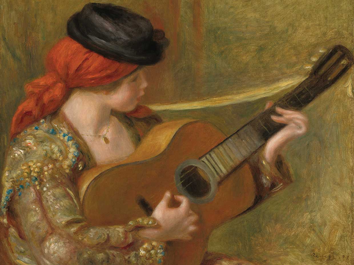 Young Spanish Woman with a Guitar