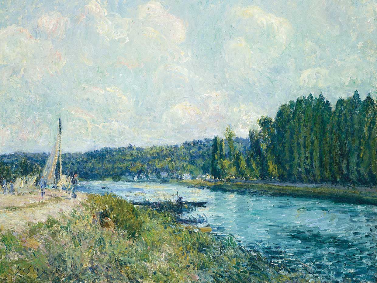 Las orillas del Oise Lienzo