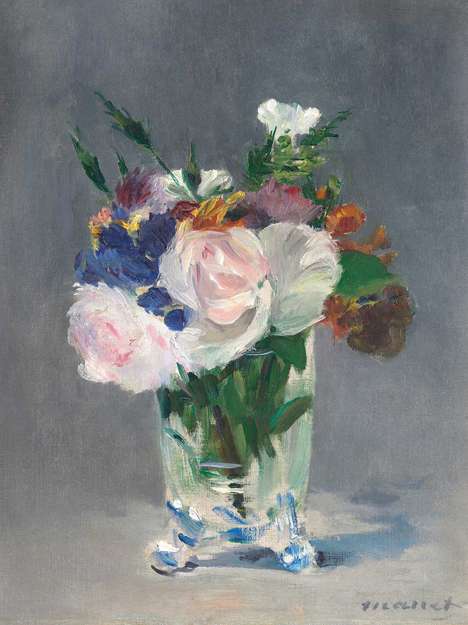 Flowers in a Crystal Vase