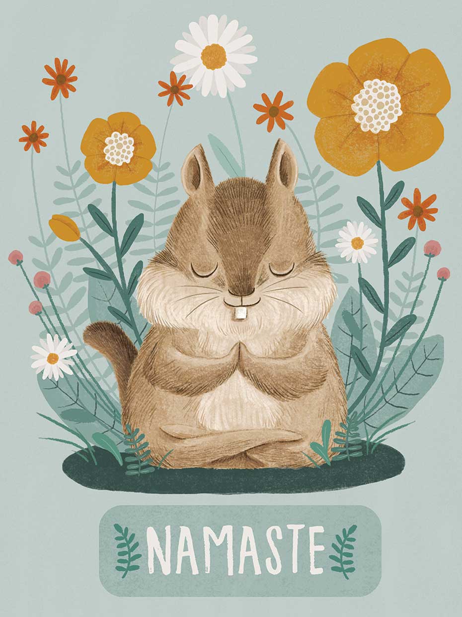 Namaste Yoga Squirell