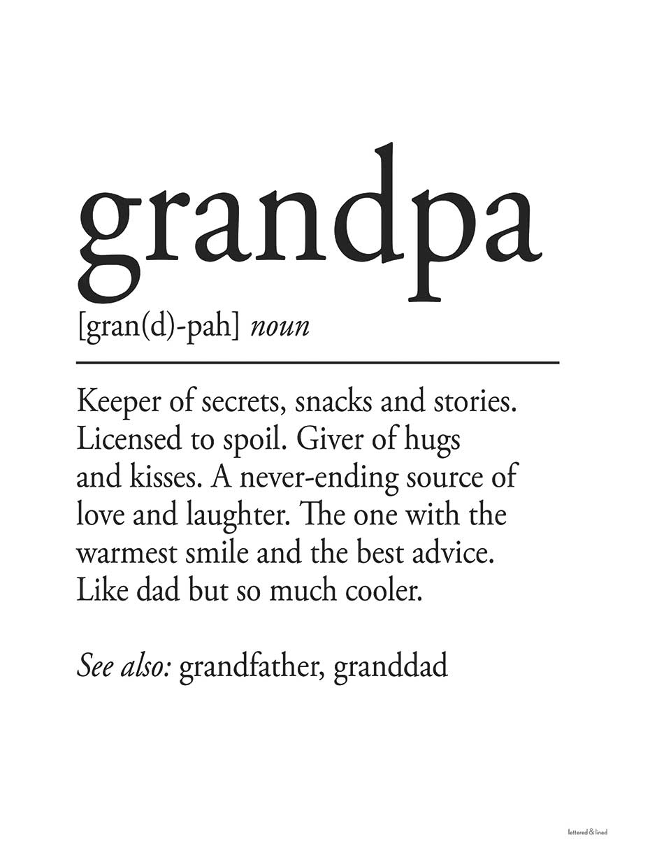 lettered & lined's Grandpa Definition 2 Canvas Art Prints Fine Art