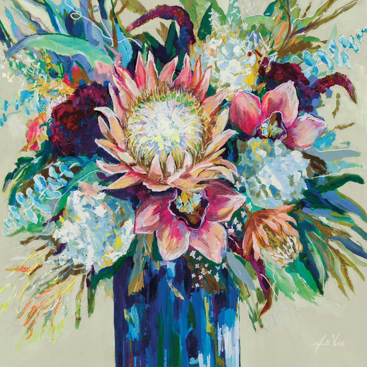 Marias Bouquet on Warm Gray