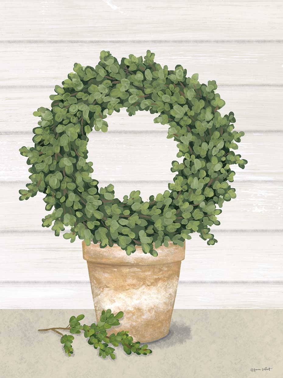 Potted Boxwood Wreath