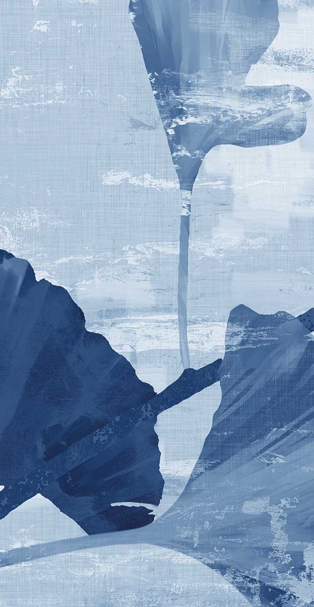 Ginkgo Branch in Blue I