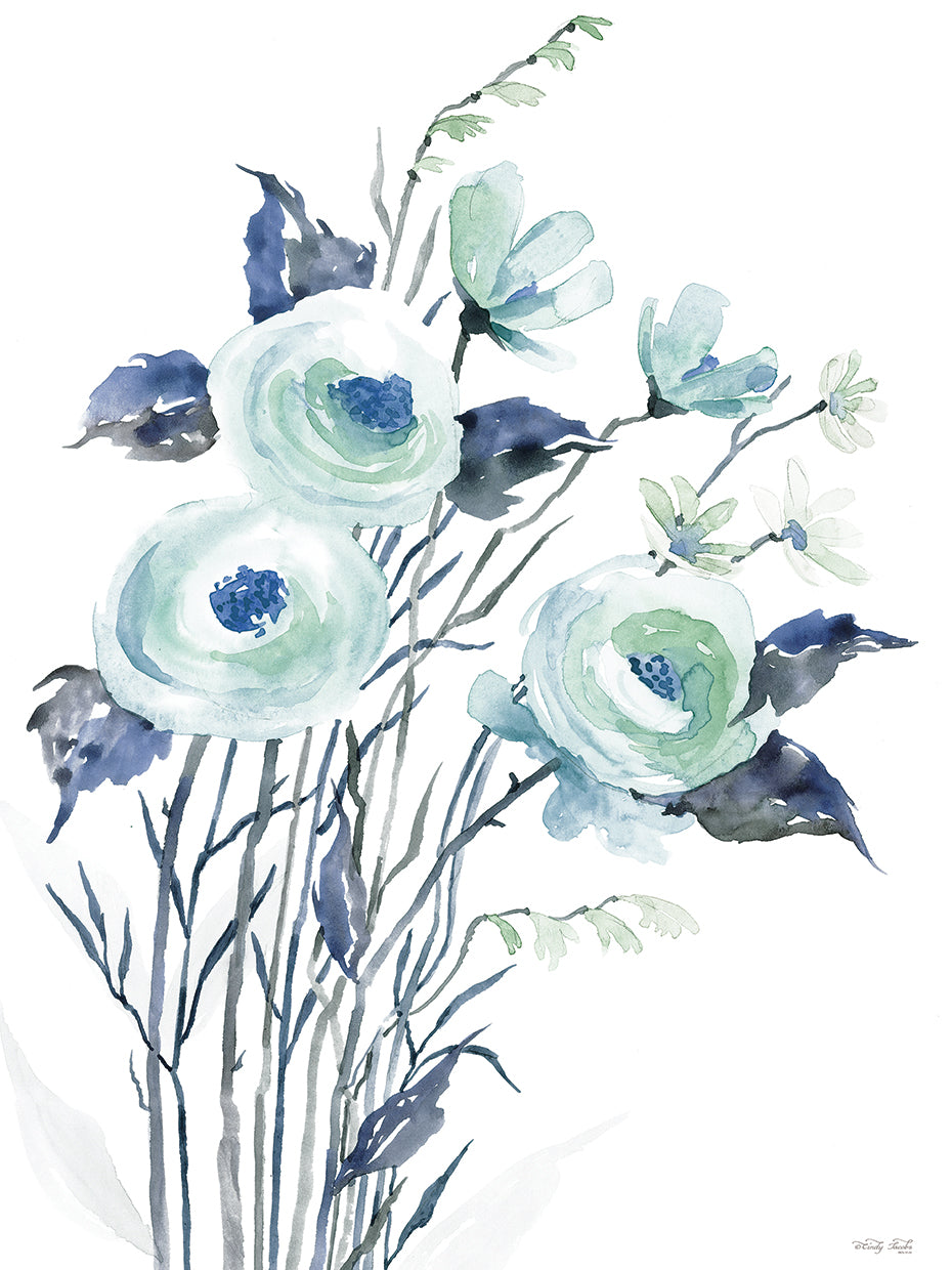 Hallow Blue Floral I