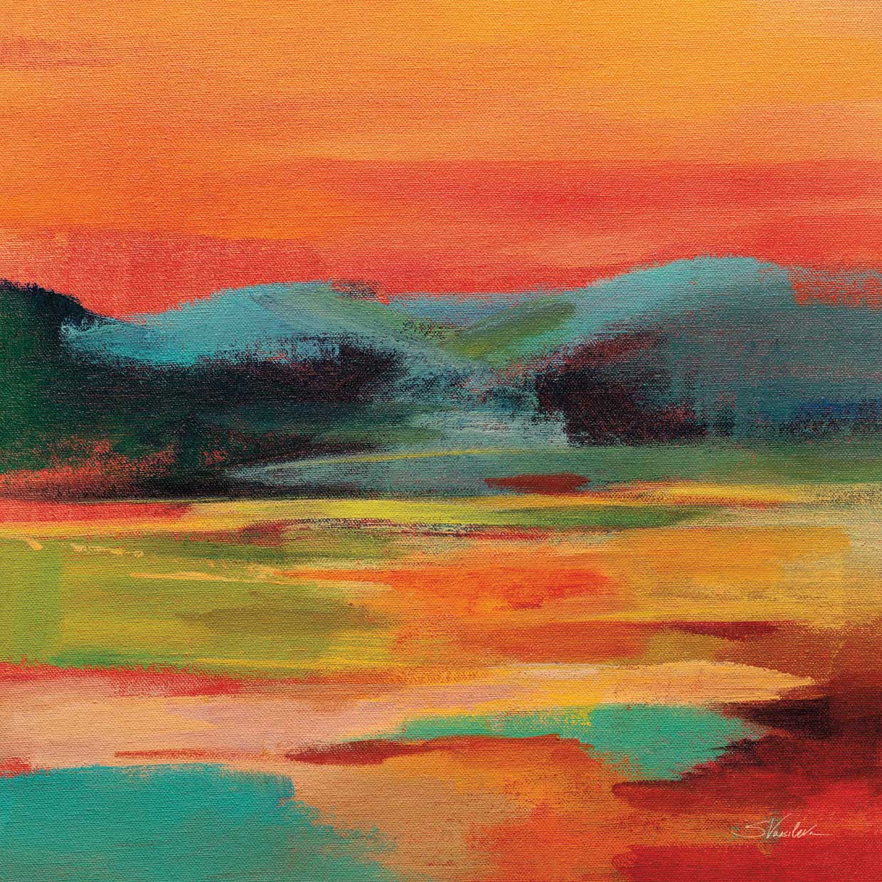 Flower Hill Sunset I