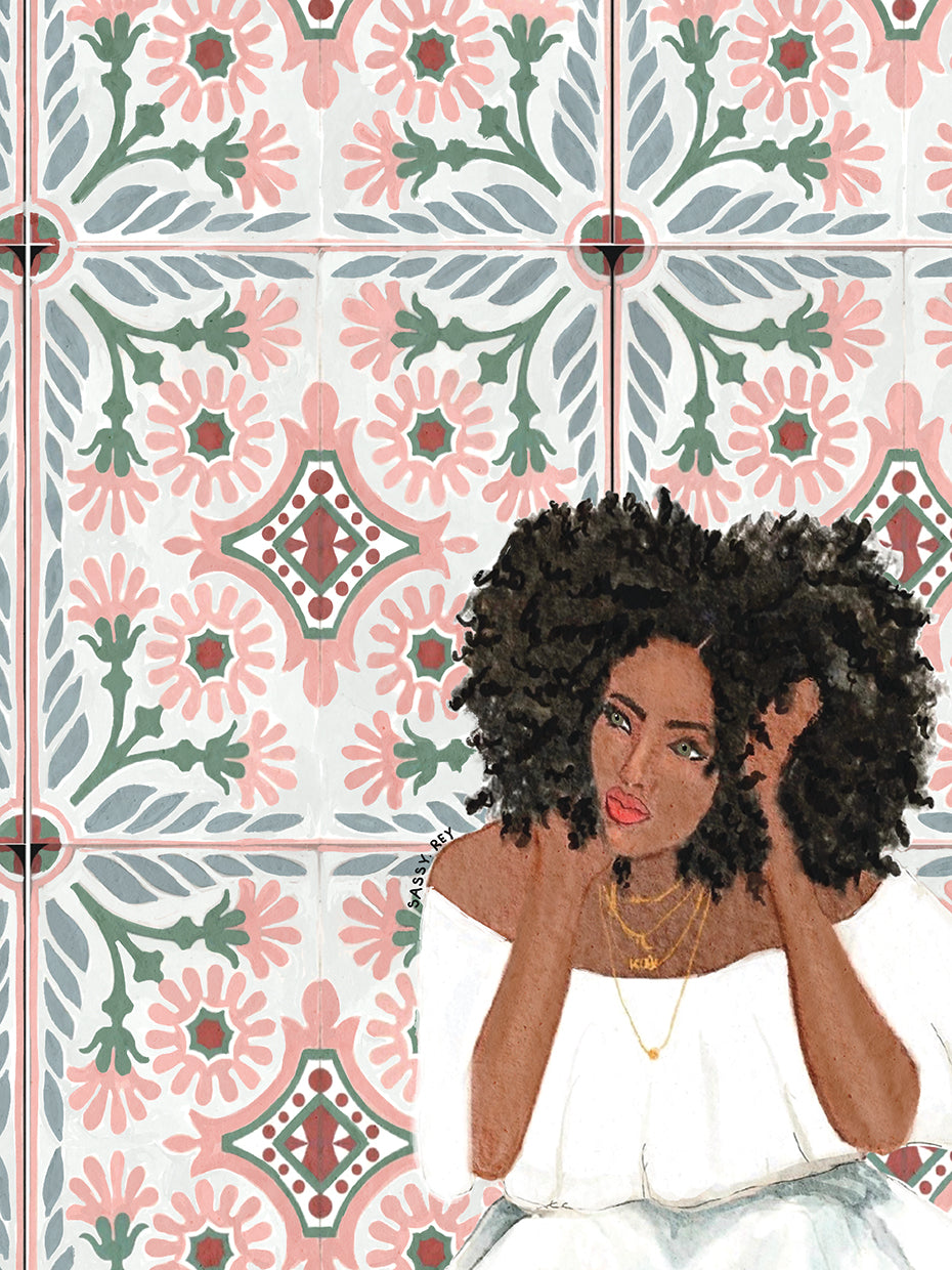 Curly Curly Girl in Marrakech