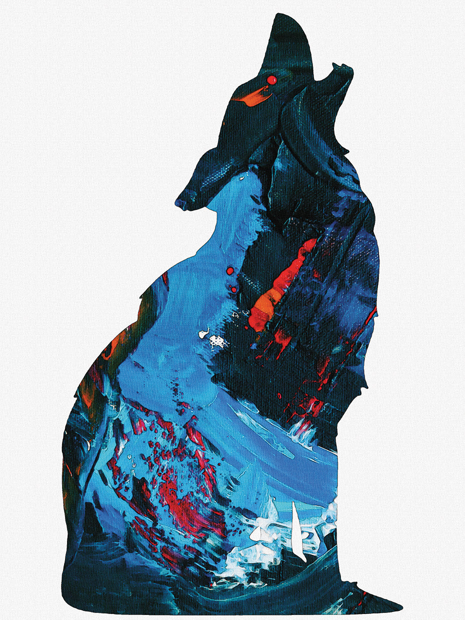 The wolf roars at night