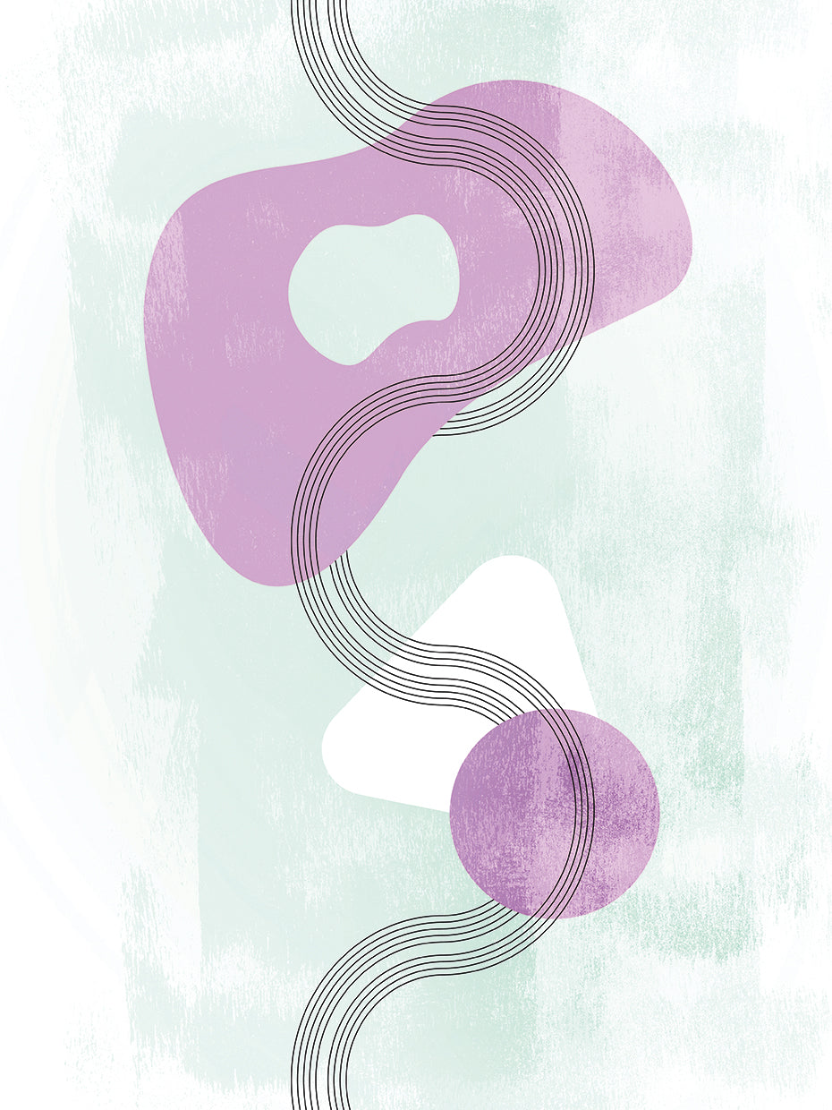 Clean abstract geometrics no. 1 - purple