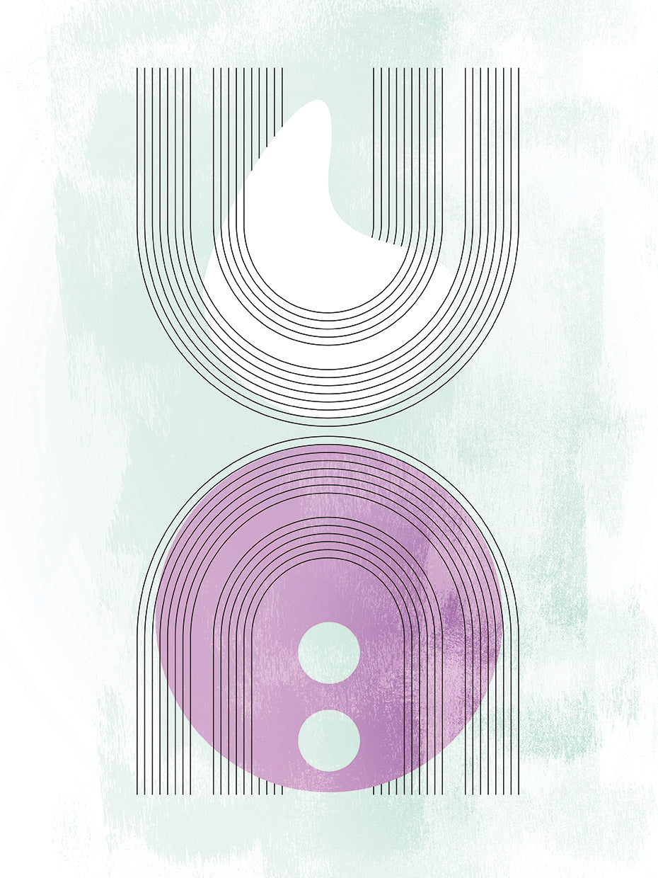 Clean abstract geometrics no. 3 - purple