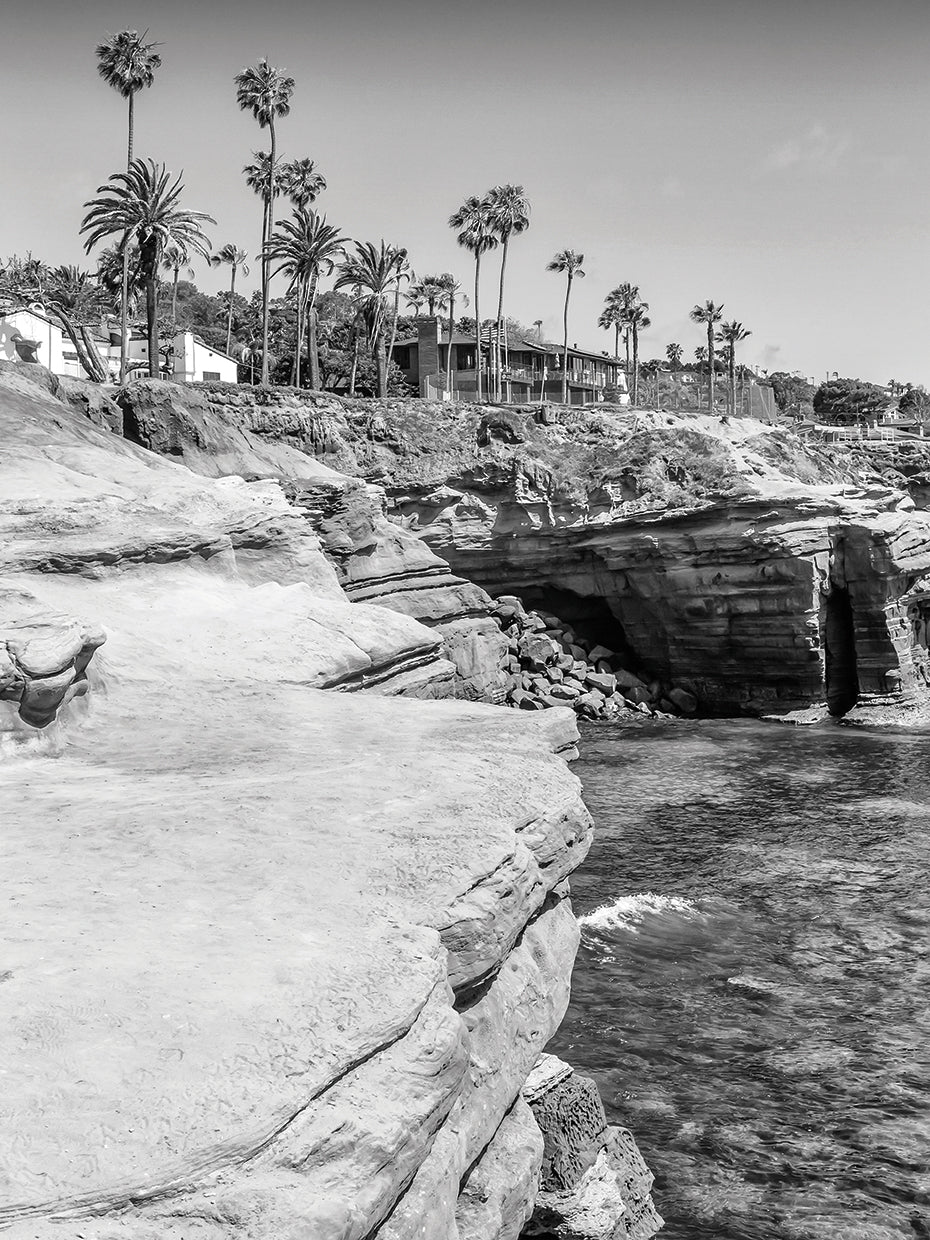 SAN DIEGO Sunset Cliffs Coastline | Monochrome