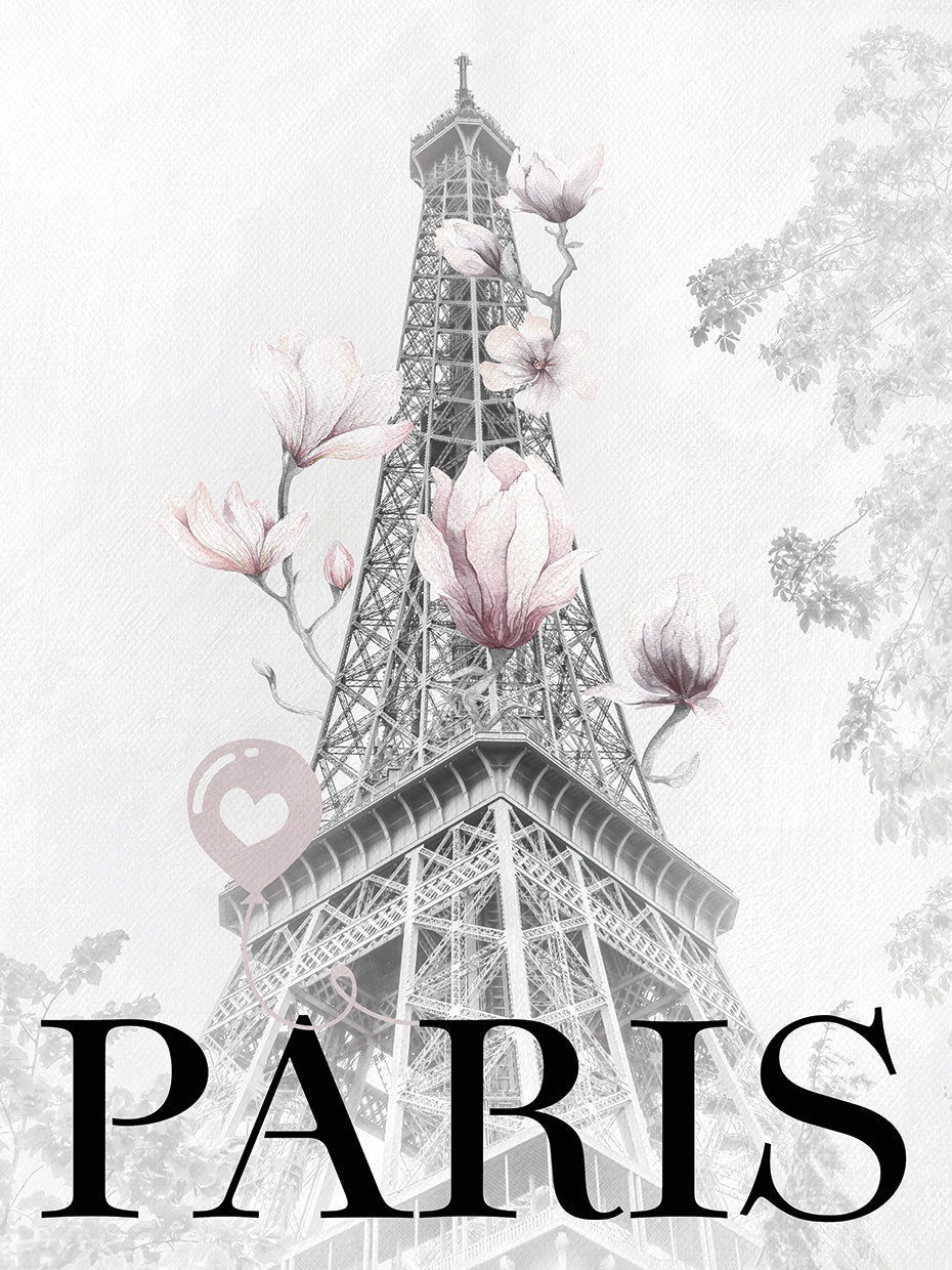 Magnolia Eiffel Tower - black / pink