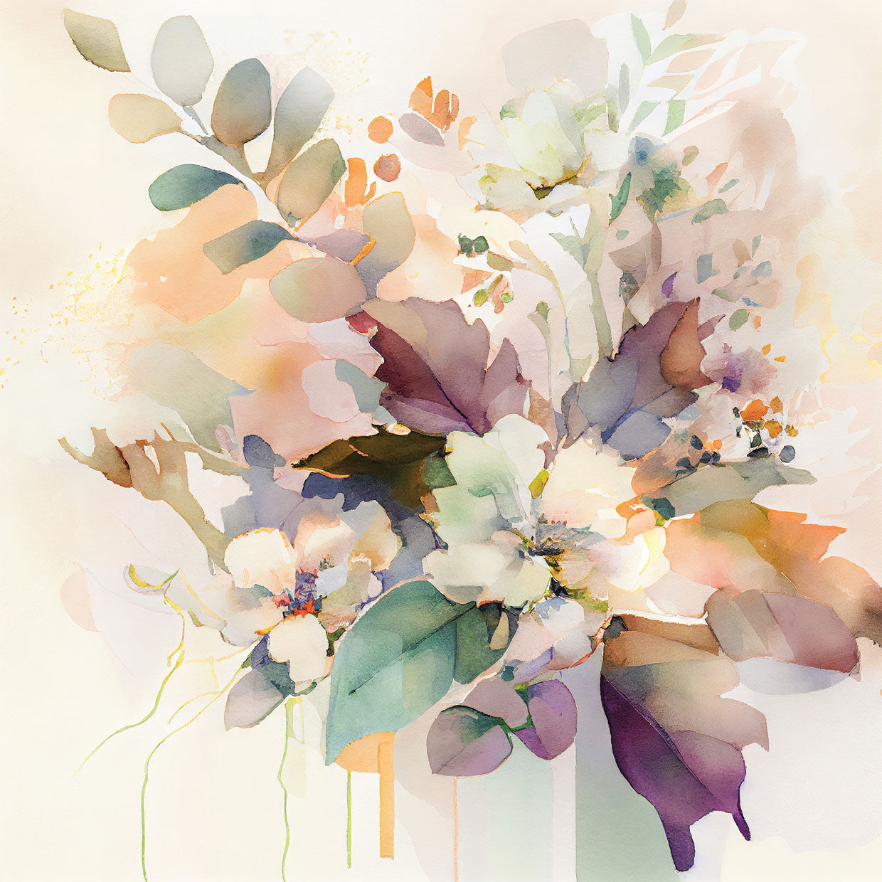 Abstract Florals and Foilage I