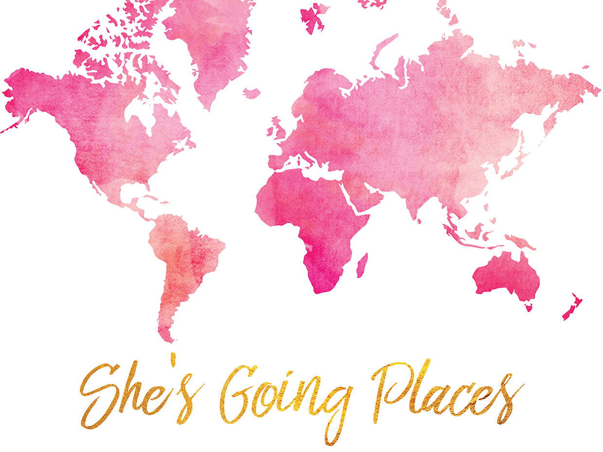Pink on Pink Map, She's Going Places