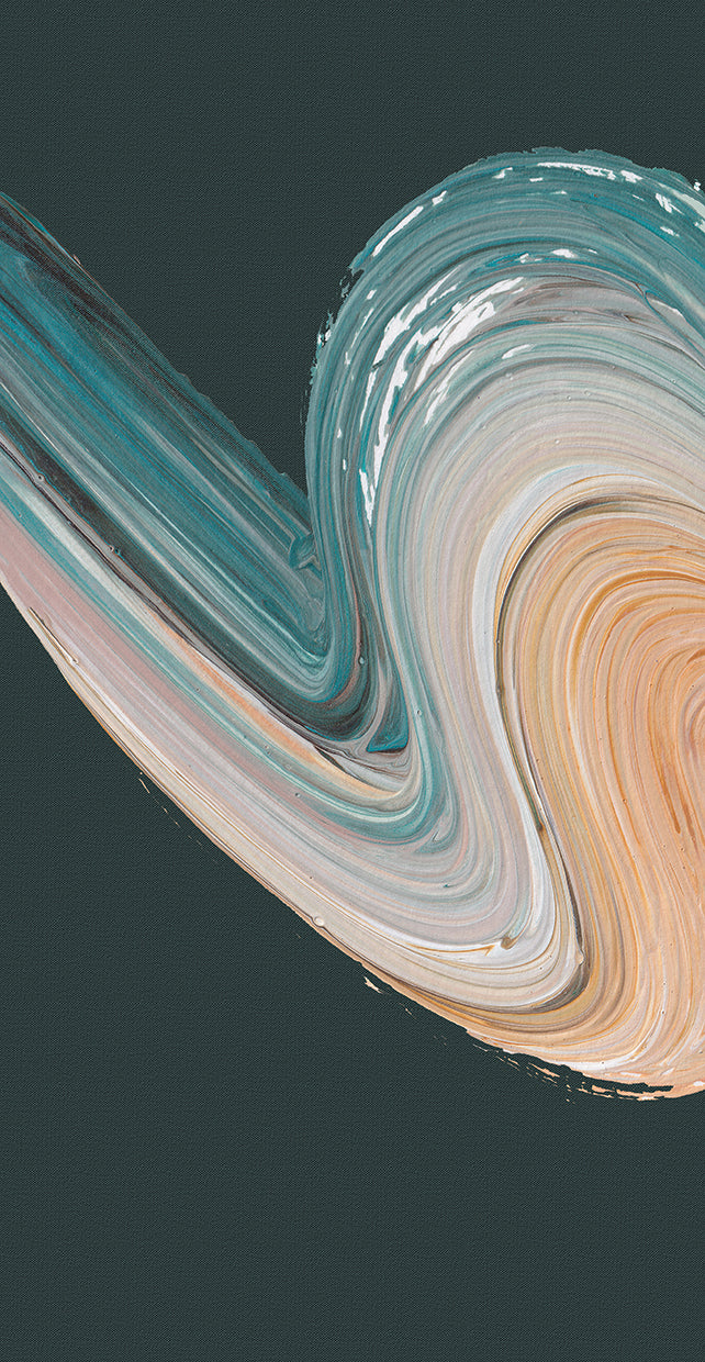 Brush Stroke Grey & Peach