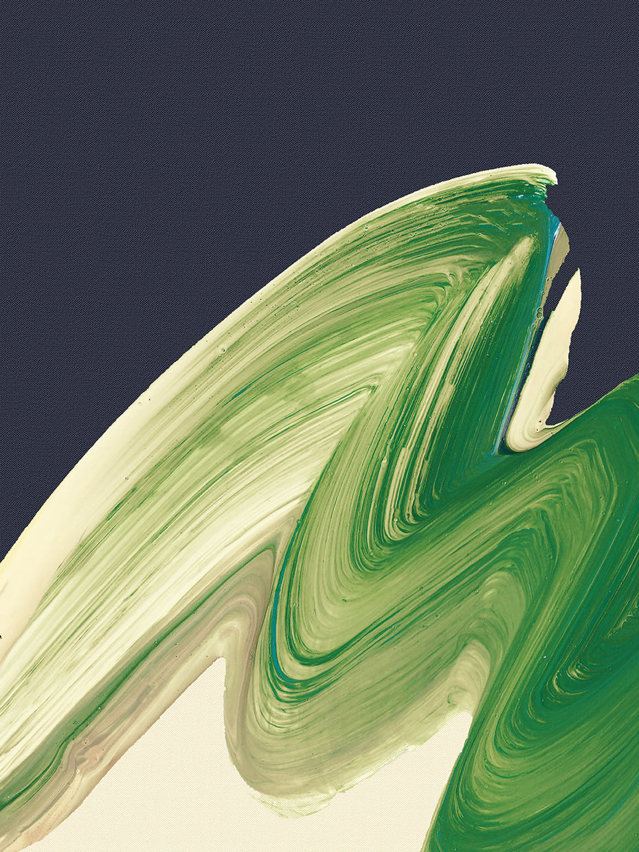 Brush Stroke Green Vertical