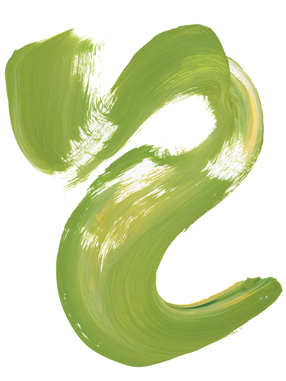 Brush Stroke Yellow Green