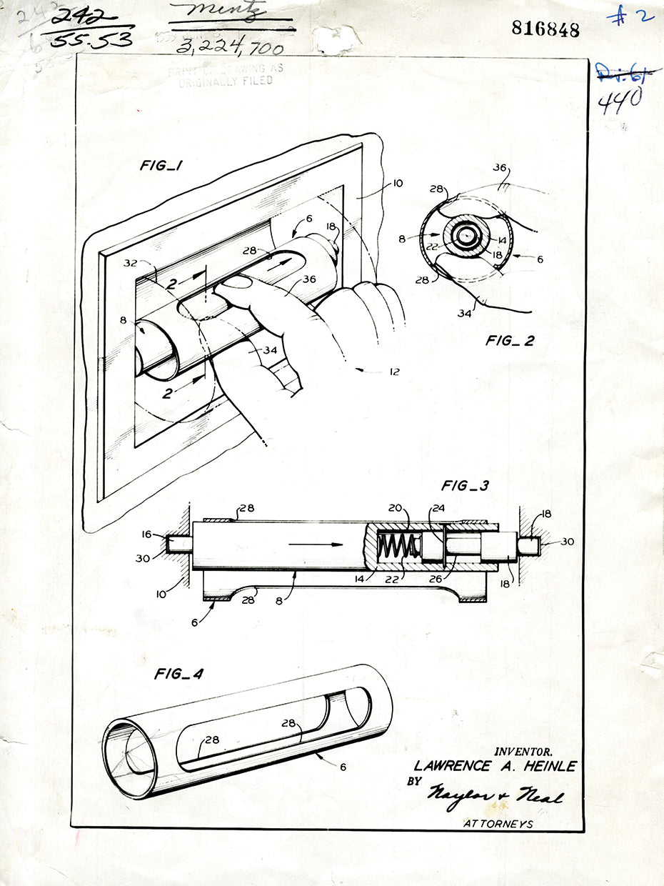 Patent Toilet Paper Core, Inventor(s): Lawrence A, Heinle