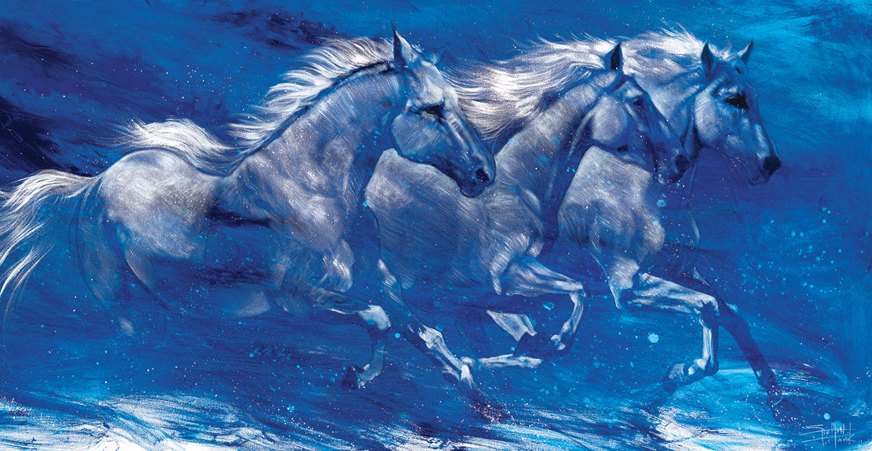 Horses Cool Runnings Wall Art by Stephen Fishwich | Fine Art Canvas