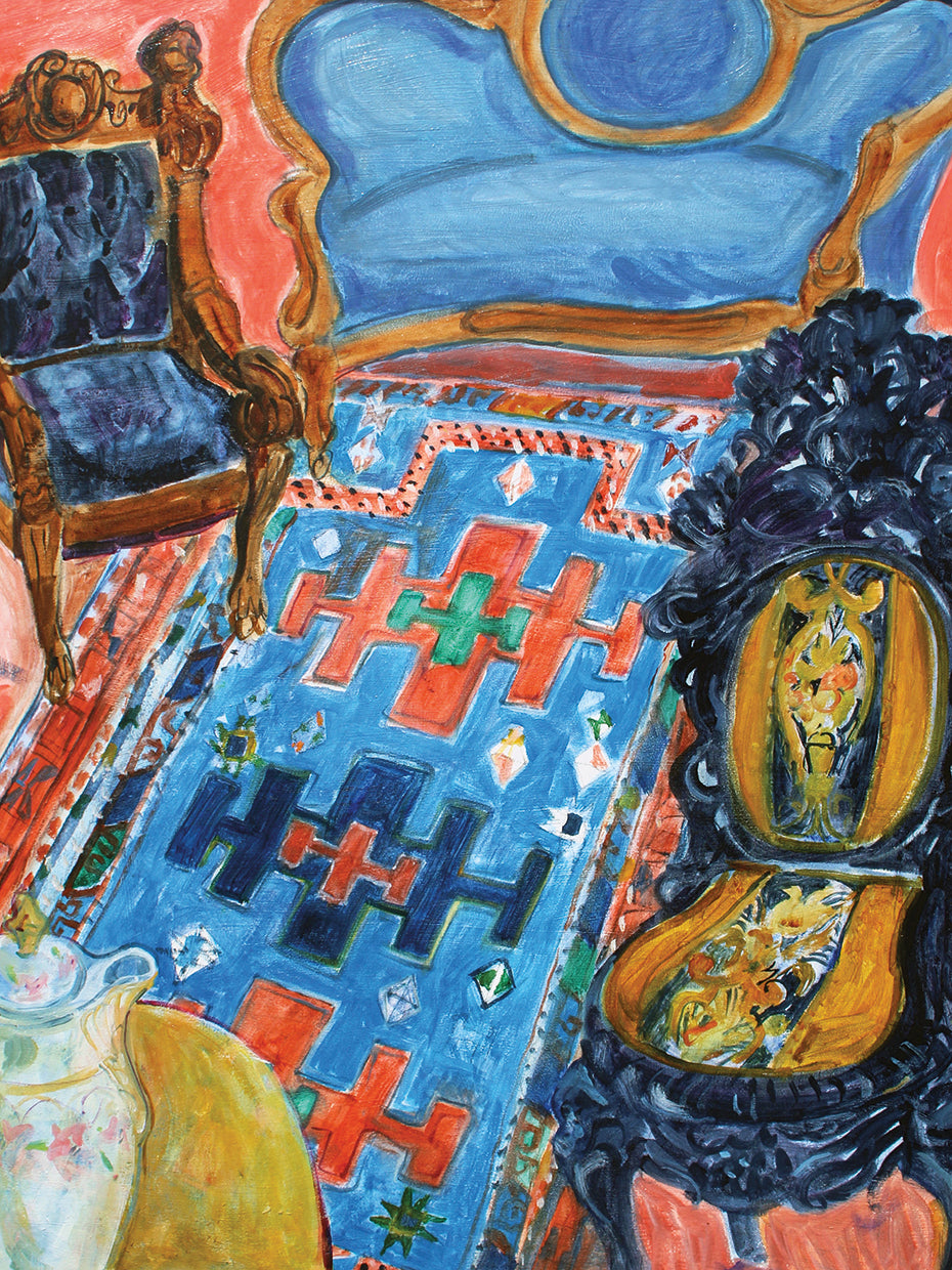 Watercolor Gathering On Chairs Still Life