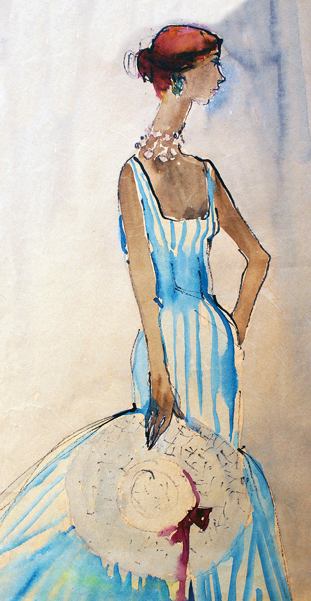 Watercolor Summer Dress Still Life