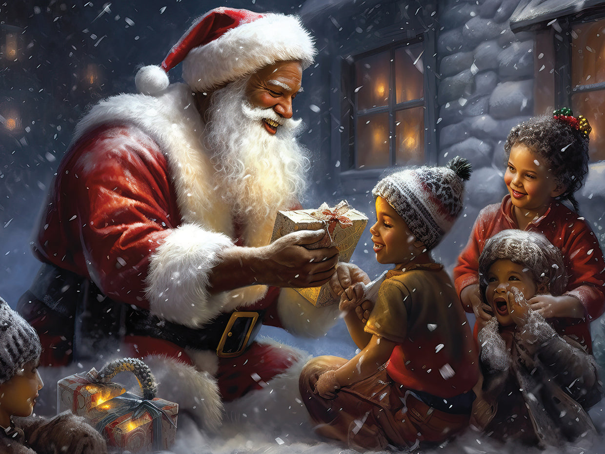 Santa Gift Giving to Children