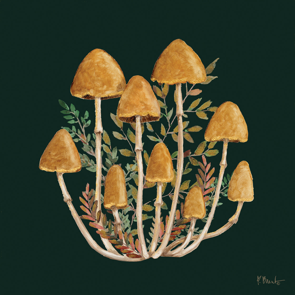 Gilded Mushrooms III