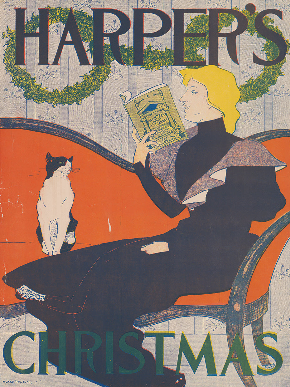 Vintage Harper's Magazine Cover Christmas