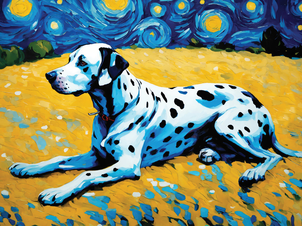 Van gogh Inspired Dogs Dalmatian