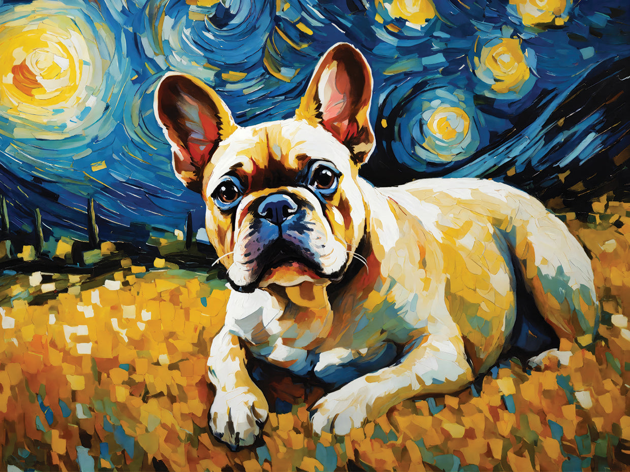 Van gogh Inspired Dogs French Bulldog