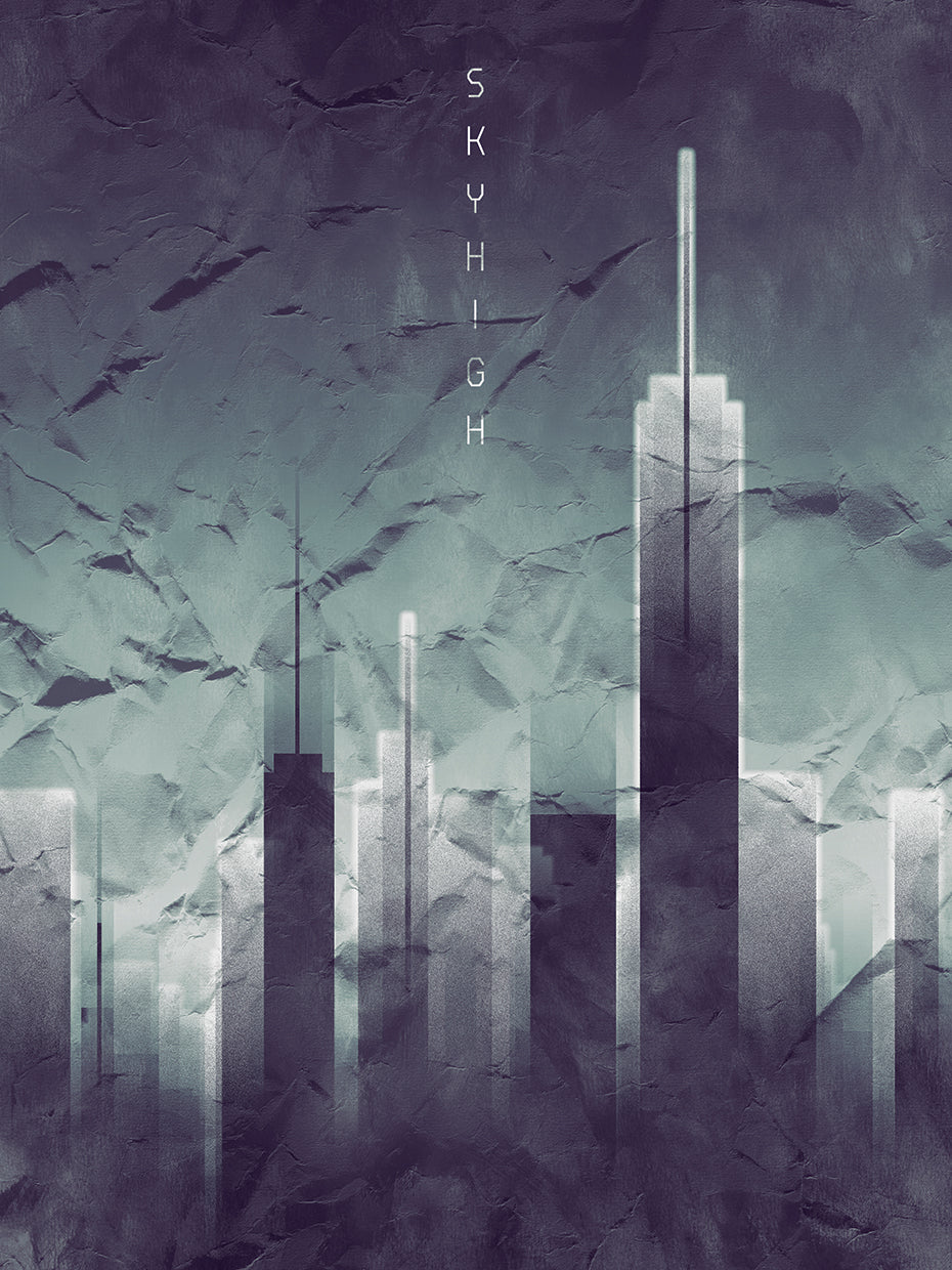 Graphic Art SKYHIGH Vintage Look