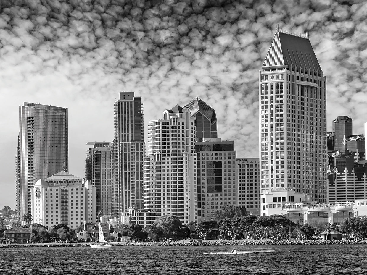 SAN DIEGO Monochrome Skyline