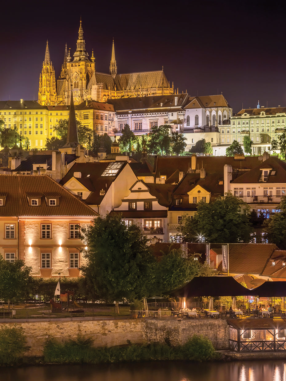 Prague Castle and St. Vitus Cathedral by night