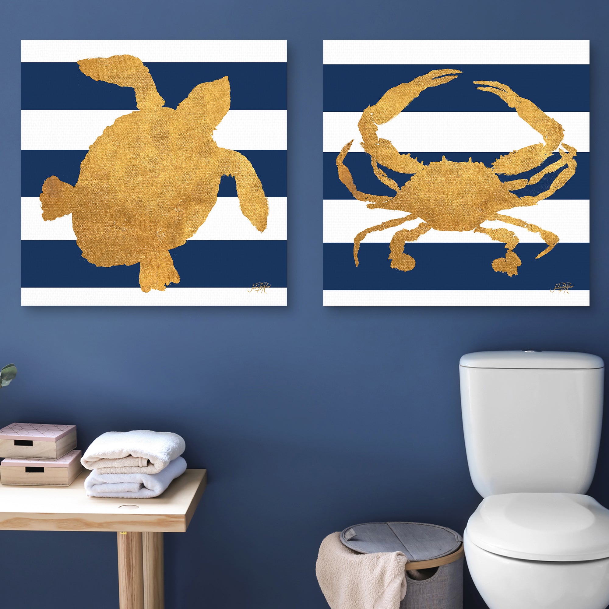 Sea Creatures on Stripes III & V