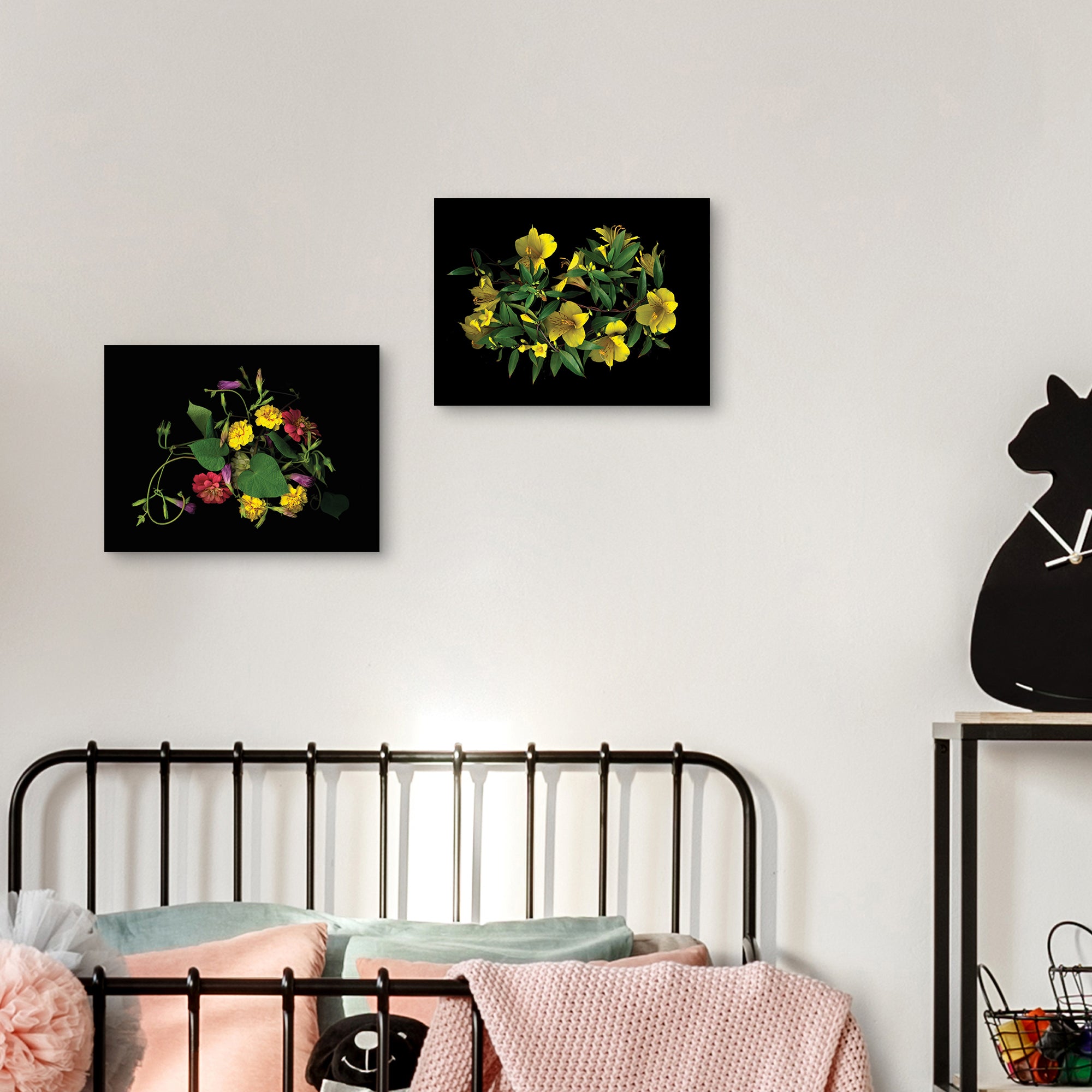 Morning Glory, Zinnia & Marigolds and Carolina Jasmine & Alstromeria